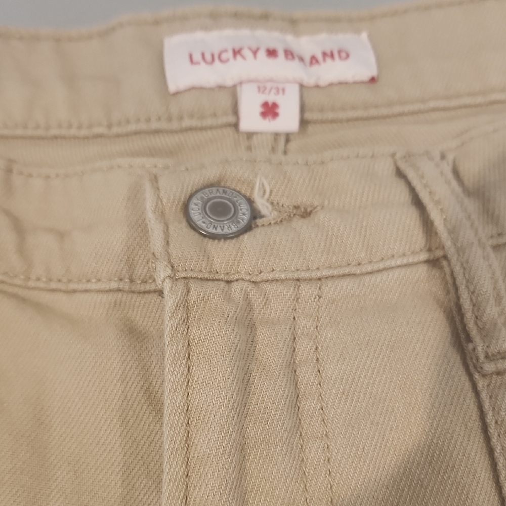 Lucky Brand Beige Casual Trousers